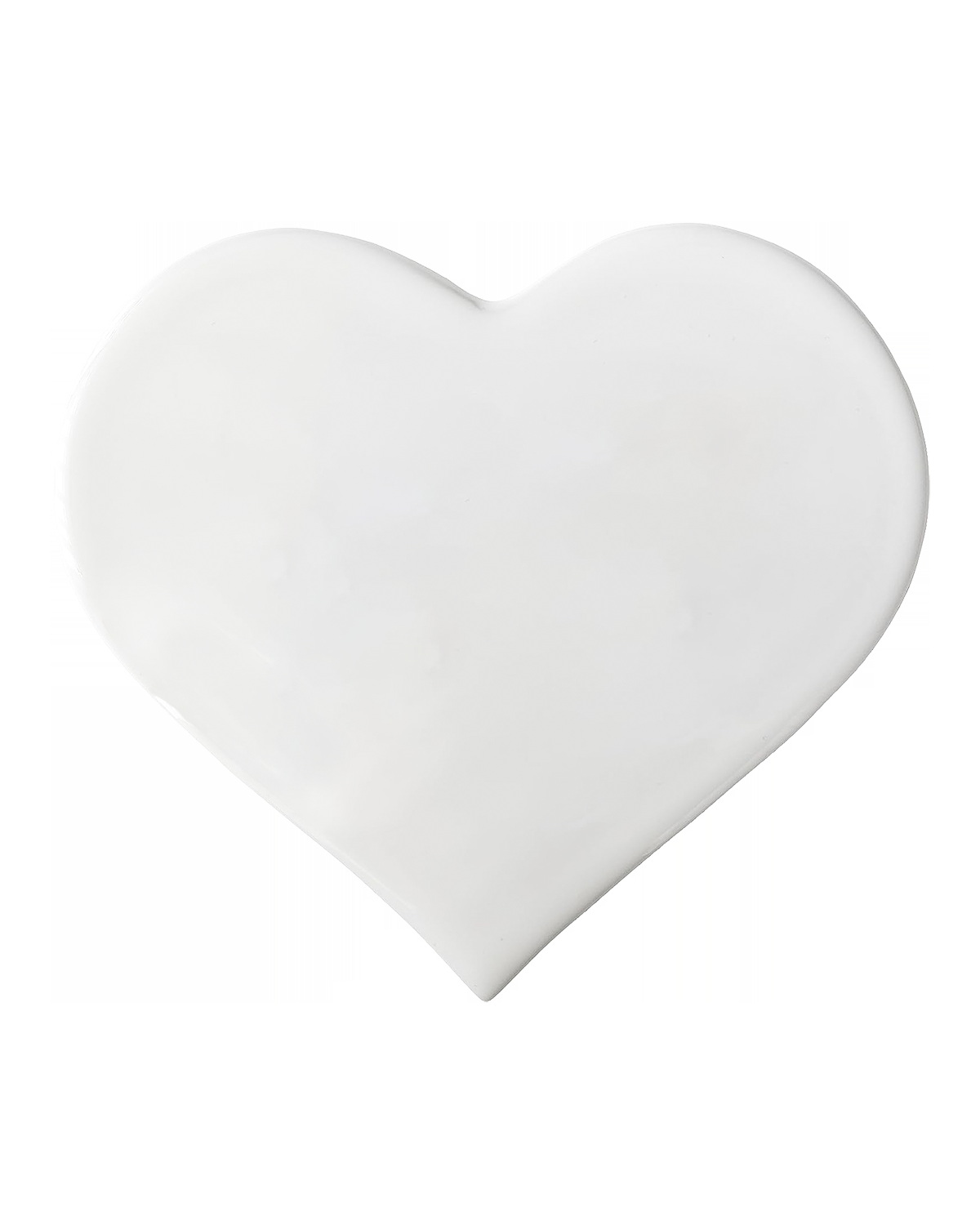 Porcelain tile heart - shaped varius sizes, white color