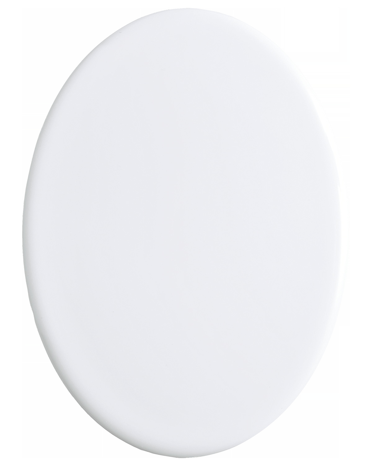 Porcelain tile oval-shaped various sizes, white color