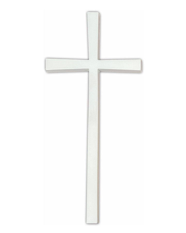 Aluminum cross 45 cm white