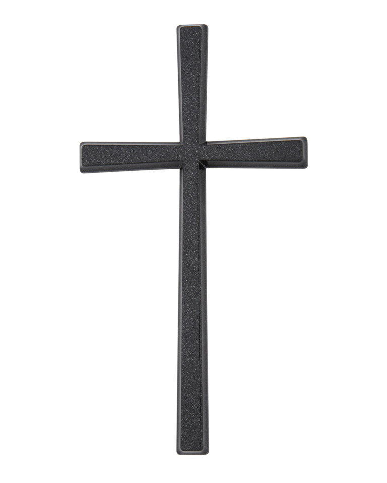 Aluminum cross 22 cm black