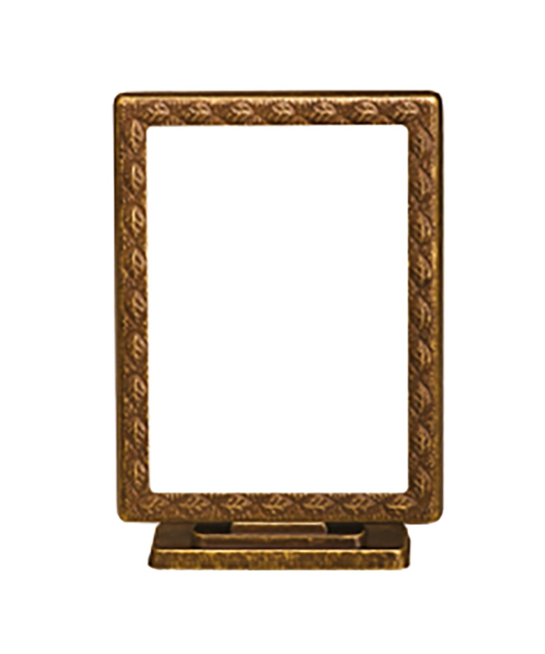 Antique frame with support for rectangular porcelain tile