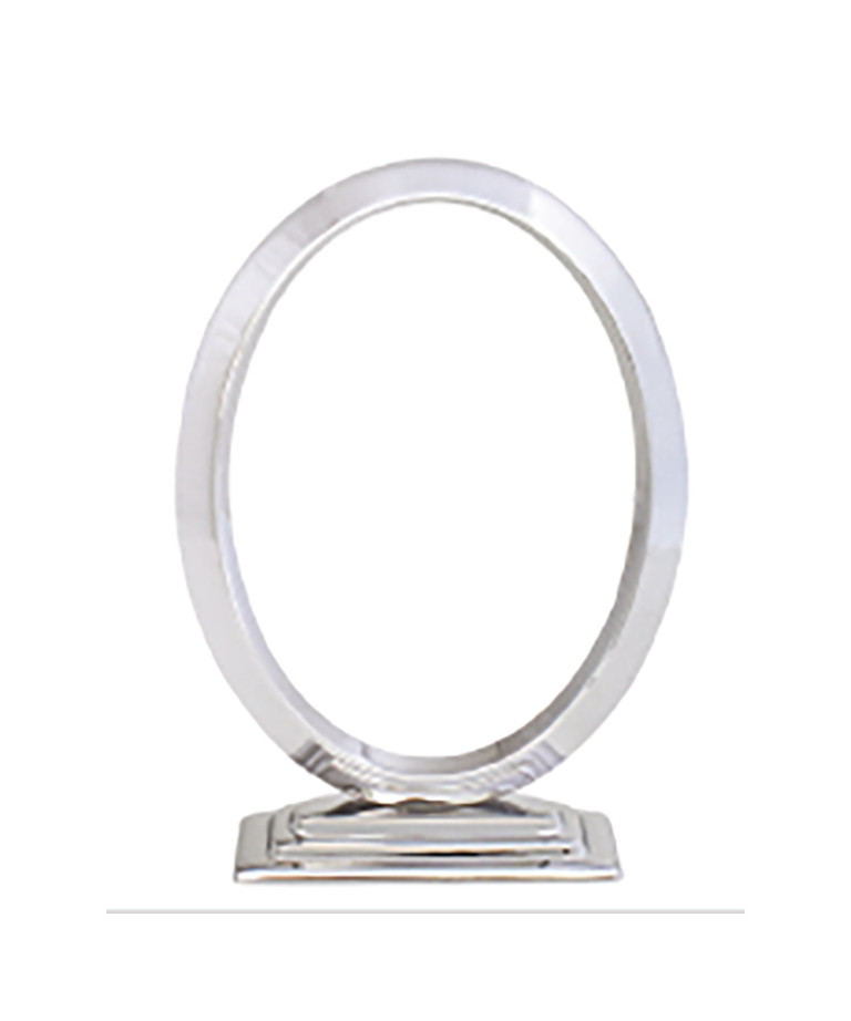 INOX frame with support for oval porcelain tile 7
