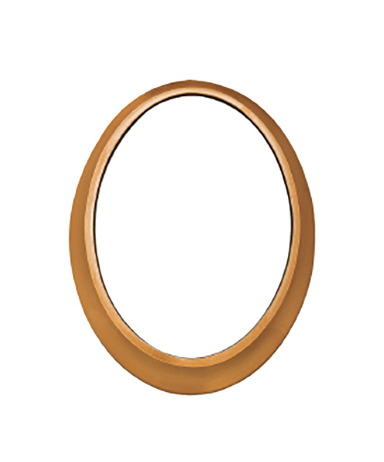Brass frame for oval porcelain tile - wide stroke