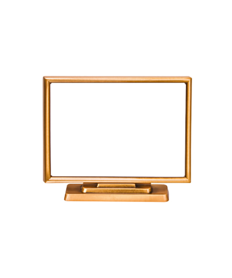 Brass frame with support for rectangular porcelain tile (horizontal) 1