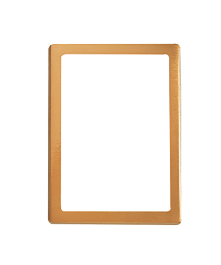 Brass frame for rectangular porcelain tile