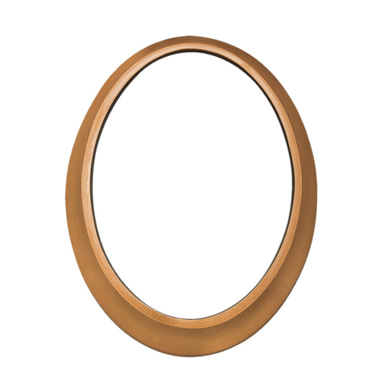 Brass frame for oval porcelain tile - wide stroke