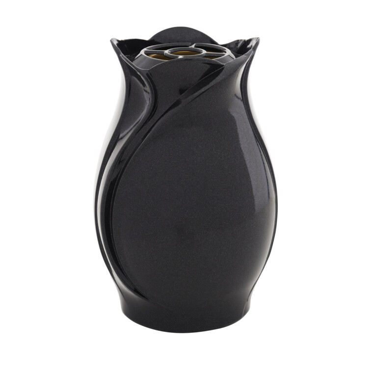 Tulip vase black without lid