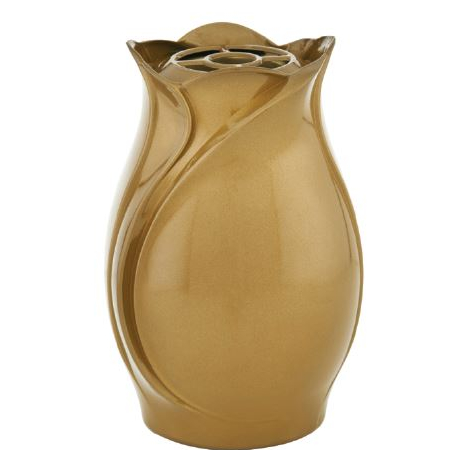 Aluminum vase small tulip new bronze