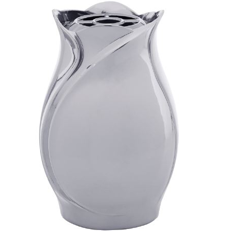 Aluminum vase small tulip nickel