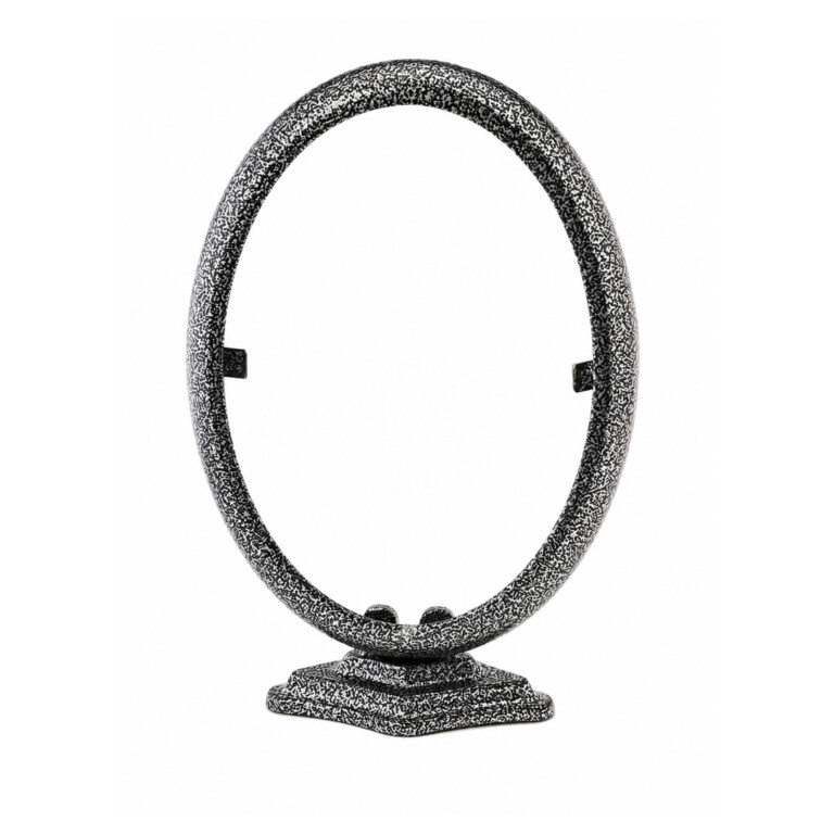Frame 13 x 18 cm oval with base silver - black