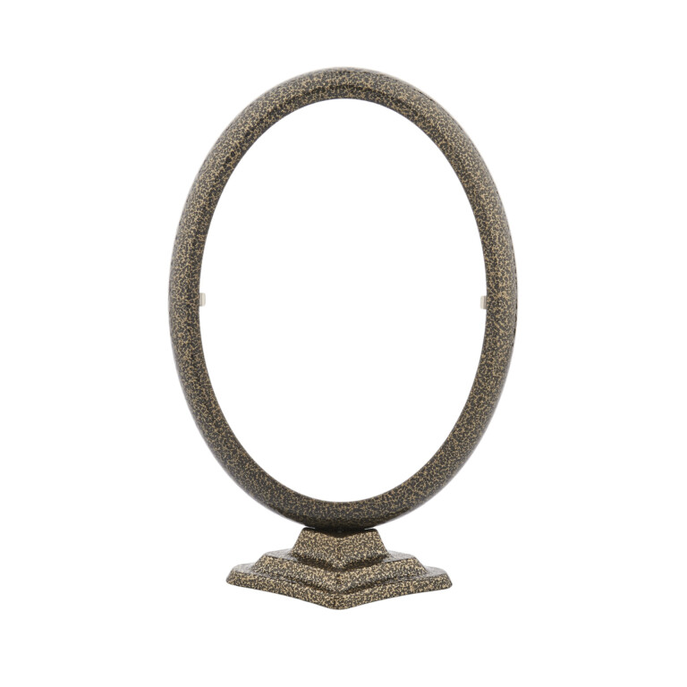 Frame 13 x 18 cm oval with black gold base