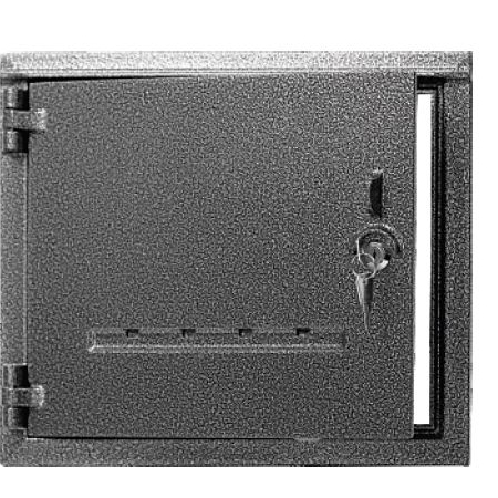 Aluminum door 25 x 30 cm silver - black