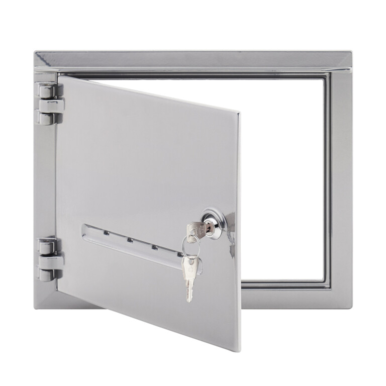 Aluminum door 25 x 30 cm nickel