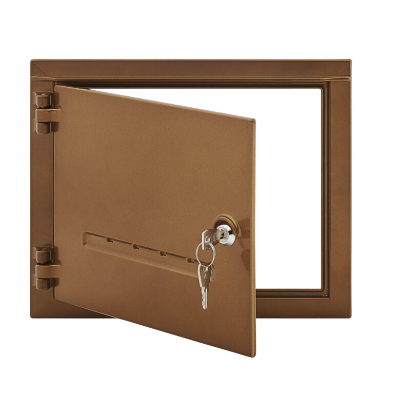 Aluminum door 25 x 30 cm aged