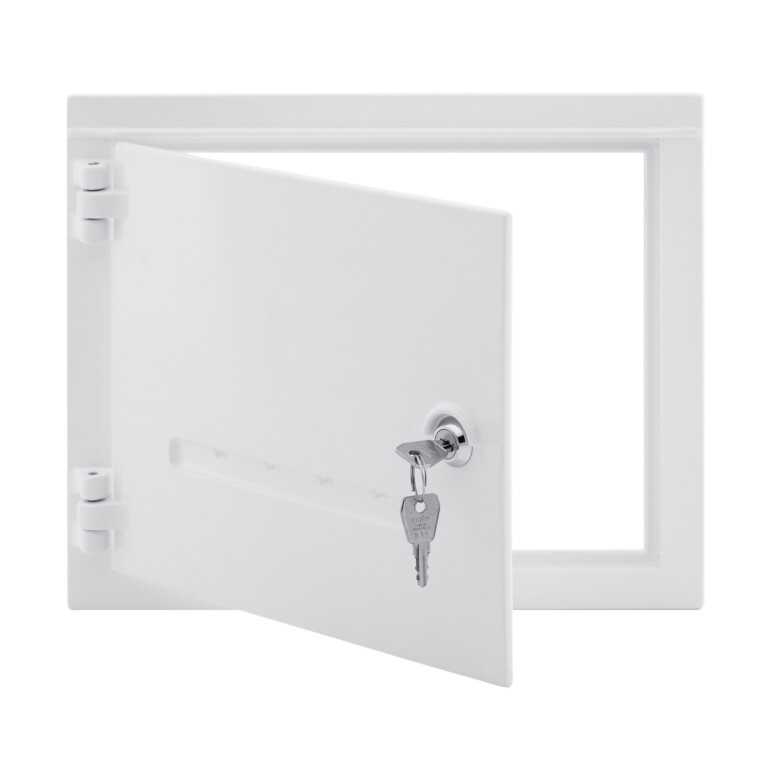 Aluminum door 25 x 30 cm white