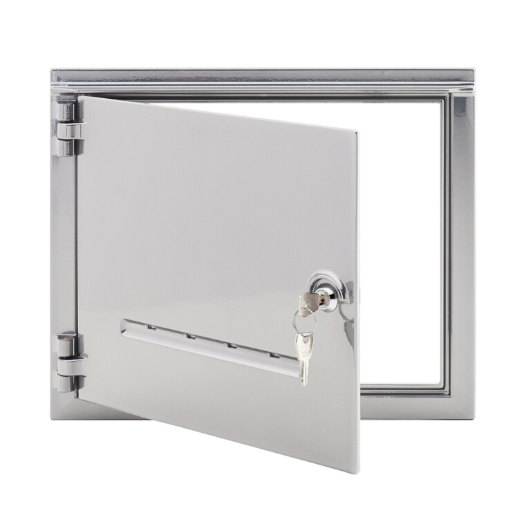 Aluminum door 35 x 30 cm nickel