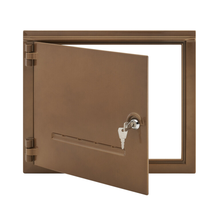 Aluminum door 35 x 30 cm aged
